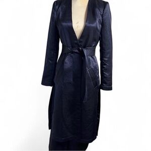 Bebe Navy blue wrap up duster size 10